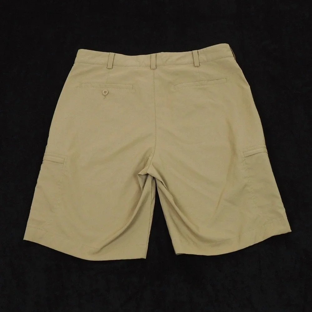 Nike Golf Cargo Shorts Mens 32 Khaki Brown Dri-Fit Flat Performance Tech Blend